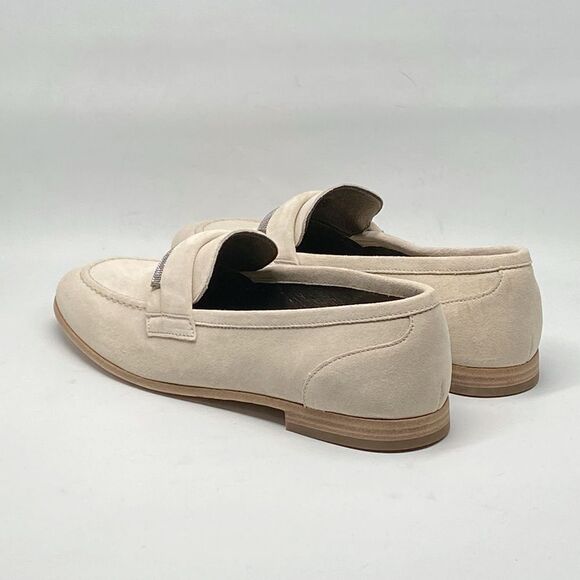 Brunello Cucinelli Embellished Suede Leather Loafers size 37 - Picture 9 of 14